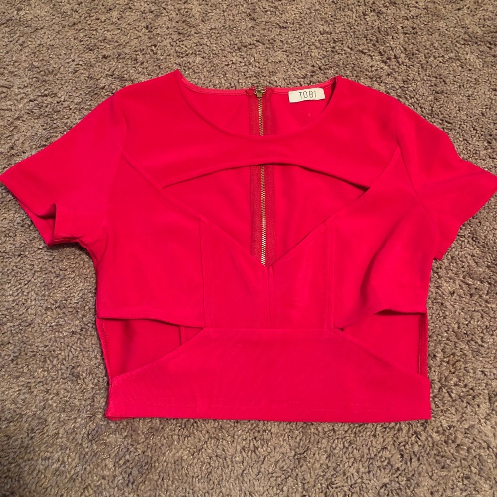 Tobi M Cutout Crop Top